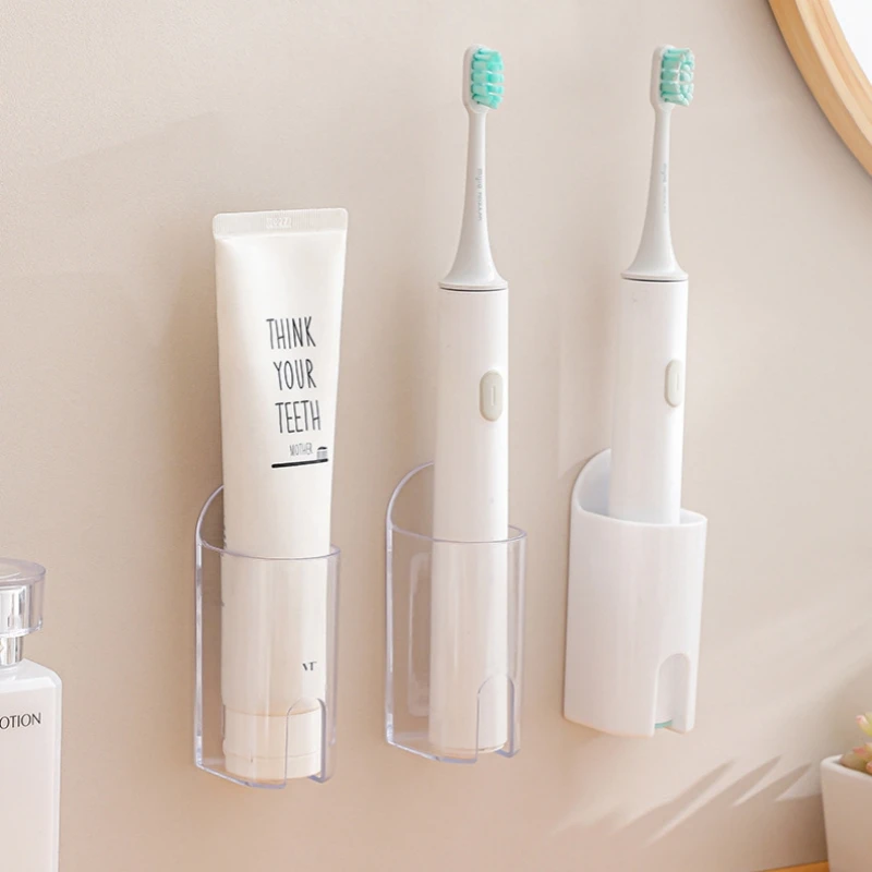 Self Adhesive Electric Toothbrush Holder Wall Mount Tooth Brush Punch-Free Rack Bathroom Organizer Holder 3
