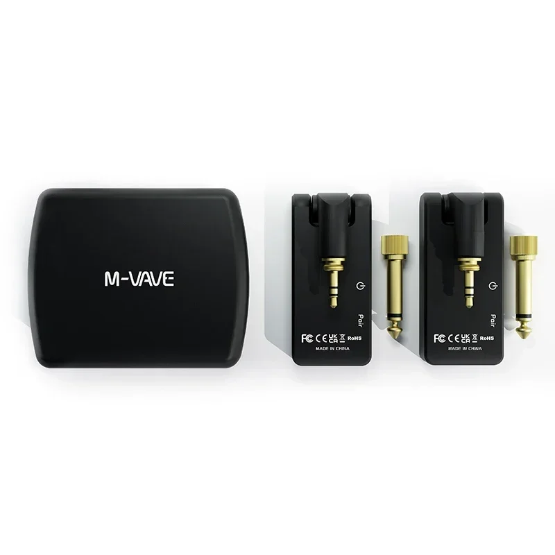 M-VAVE WP-8 무선 변속기 시스템 일렉트릭 기타 리시버 및 송신기, 기타 베이스용 플러그, 3.5mm 및 6.35mm