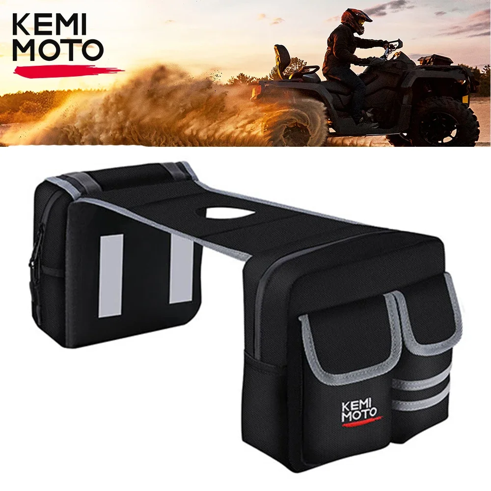 KEMIMOTO Universal ATV Fuel Tank Bag Compatible with Sportsman Scrambler XP 1000 900 for Can-Am for Yamaha Raptor 700 for Linhai