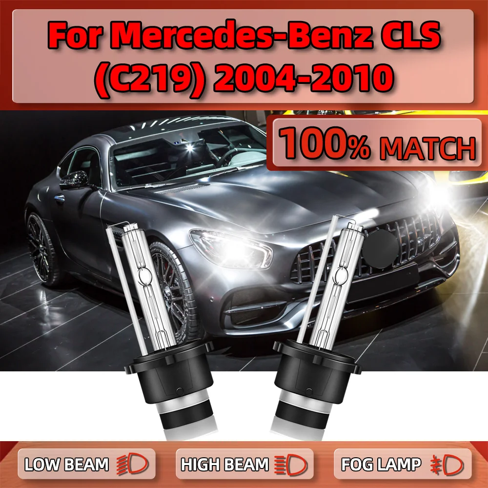 

2PCS 35W Xenon Headlight Bulbs 20000LM Car Xenon Lights 12V 6000K For Mercedes-Benz CLS (C219) 2004-2006 2007 2008 2009 2010