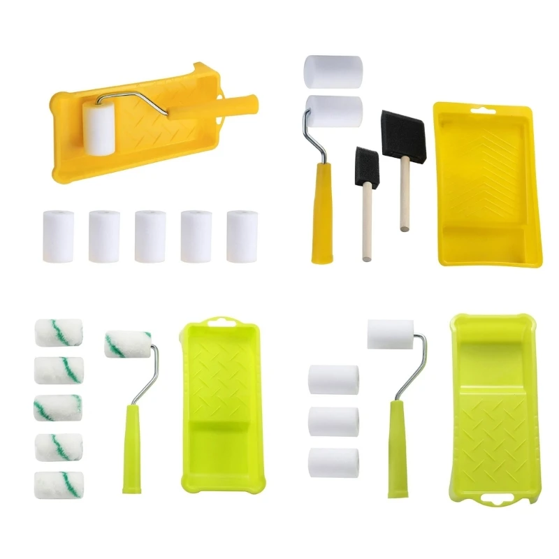 

Upgraded Paint Tool set Easy to Use Paint Tool Set Small Rollers for Painting Cabinets Furniture Stenciling Art Crafts