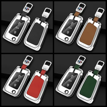 Custodia per chiave a scatto per auto in lega di zinco Shell per VW Volkswagen Golf 7 MK7 Tiguan MK2 per Skoda Octavia A7 Seat Ateca Leon FR 2 Ibiza - Custodia per chiave a scatto per auto in lega di zinco Shell per VW Volkswagen