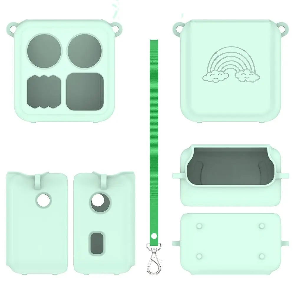 Silicone Protective Case with Lanyard and Card Slot - Dustproof and Shockproof Portable Storage Sleeve