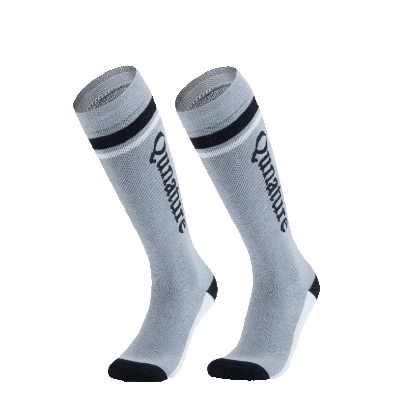 Calzini da sci per bambini Tuoye Fun per ragazzi e ragazze, caldi, lunghi e alti, cerchi di lana spessa, calzini sportivi da esterno, autunno_voghion.com