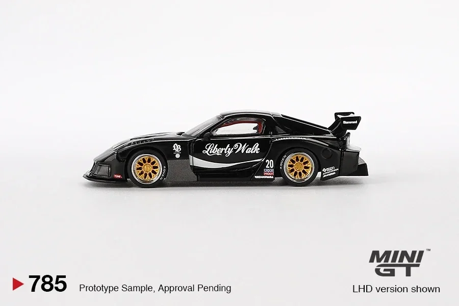 MINIGT 1:64 RX-7 LB-Super Silhouette Liberty Walk Black Model car 3