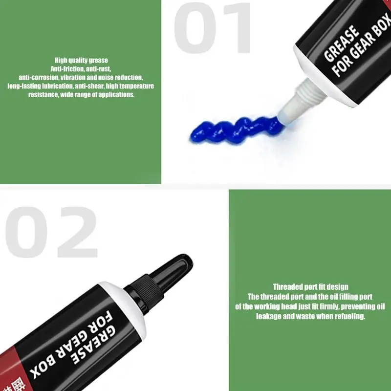 Lawn Mower Grease Gear Grease Multi-Function Lubricant Long-lasting Refueling Nozzle Thread Design for Hedge Trimmers