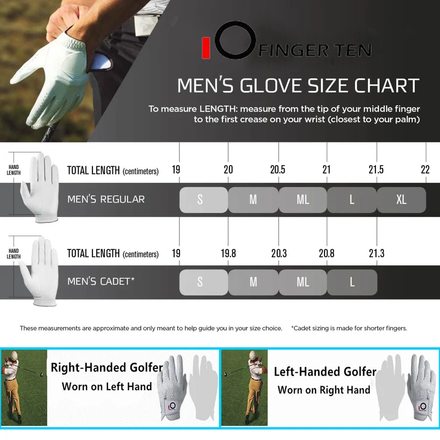 New Mens Golf Gloves All Weather Durable Grip Cabretta Left Right Hand Weathersof Size Small Medium Large XL Drop Shipping 6