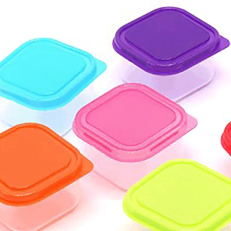 Random Color Food Storage Container Small Plastic Moisture-proof Containers Mini Kitchen Storage Box With Leakproof Lid
