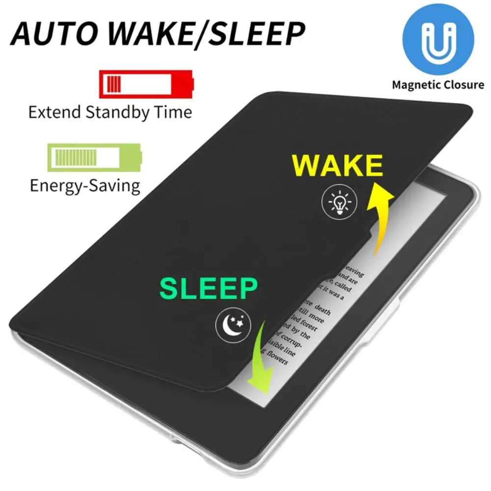 Smart 6 inch Case Auto Wake/Sleep Acrylic Protective Shell Wear Resistant Shockproof e-Reader Cover for KOBO Clara Color/2E/BW