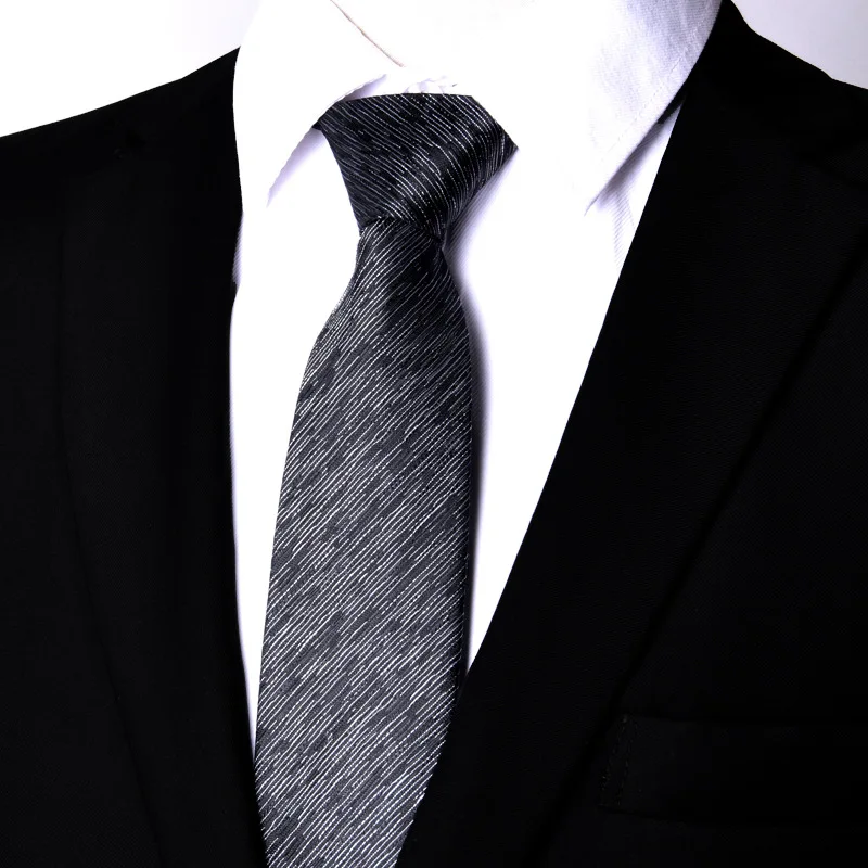 Cravatta Da Uomo Con Cerniera Pigra A Righe In Tinta Unita A - Foto 8