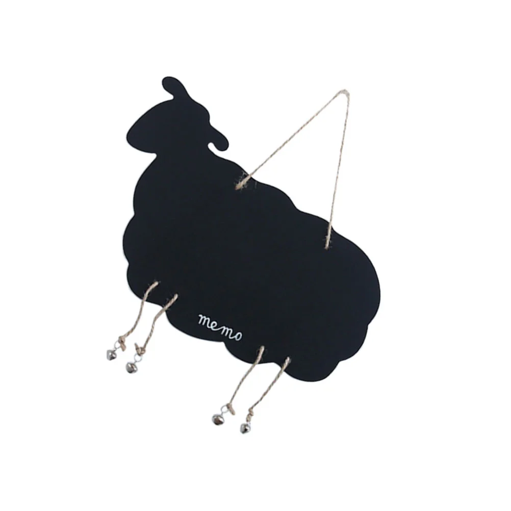 

Wooden Message Blackboard Double-Sided Board Wall Decor Signs Home Hanging Board Ornament (Sheep)