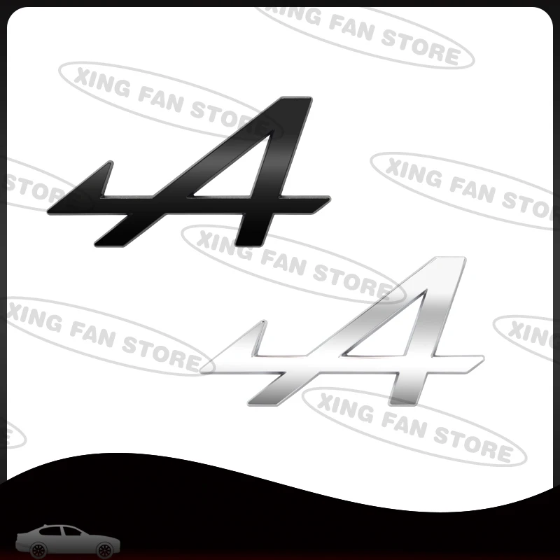 Alpine A Metal Emblem Car Steering Wheel Badge Sticker Decal - Premium Automobile Accessory