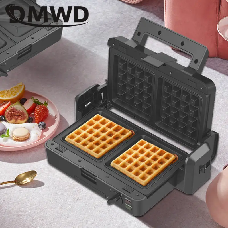 4 in 1 Multifunctioncal Sandwich Maker Temperature adjustable Non-stick Waffle Maker Double side Fast Heating Barbecue Machine 6