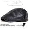 Men Retro Pu Leather Solid Color Newsboy Caps British Painters Hats Spring Autumn Side Adjustable Flat Cap Hip Hop Berets 6
