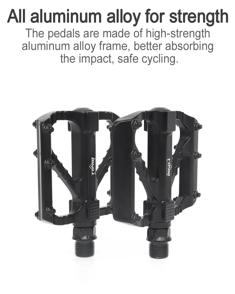 Description Picture 5 of itemTTPRO Bike Pedals Aluminum Alloy Anti-slip Bicycle Pedals Ultralight Sealed Bearing One-piece MTB Road Mountain Cycling Pedal