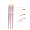 3pcs/Set Acrylic French Stripe Nail Art Line Painting Pen 3D Tips Manicure slim Line Drawing Pen UV Gel Brushes Painting Tools 2