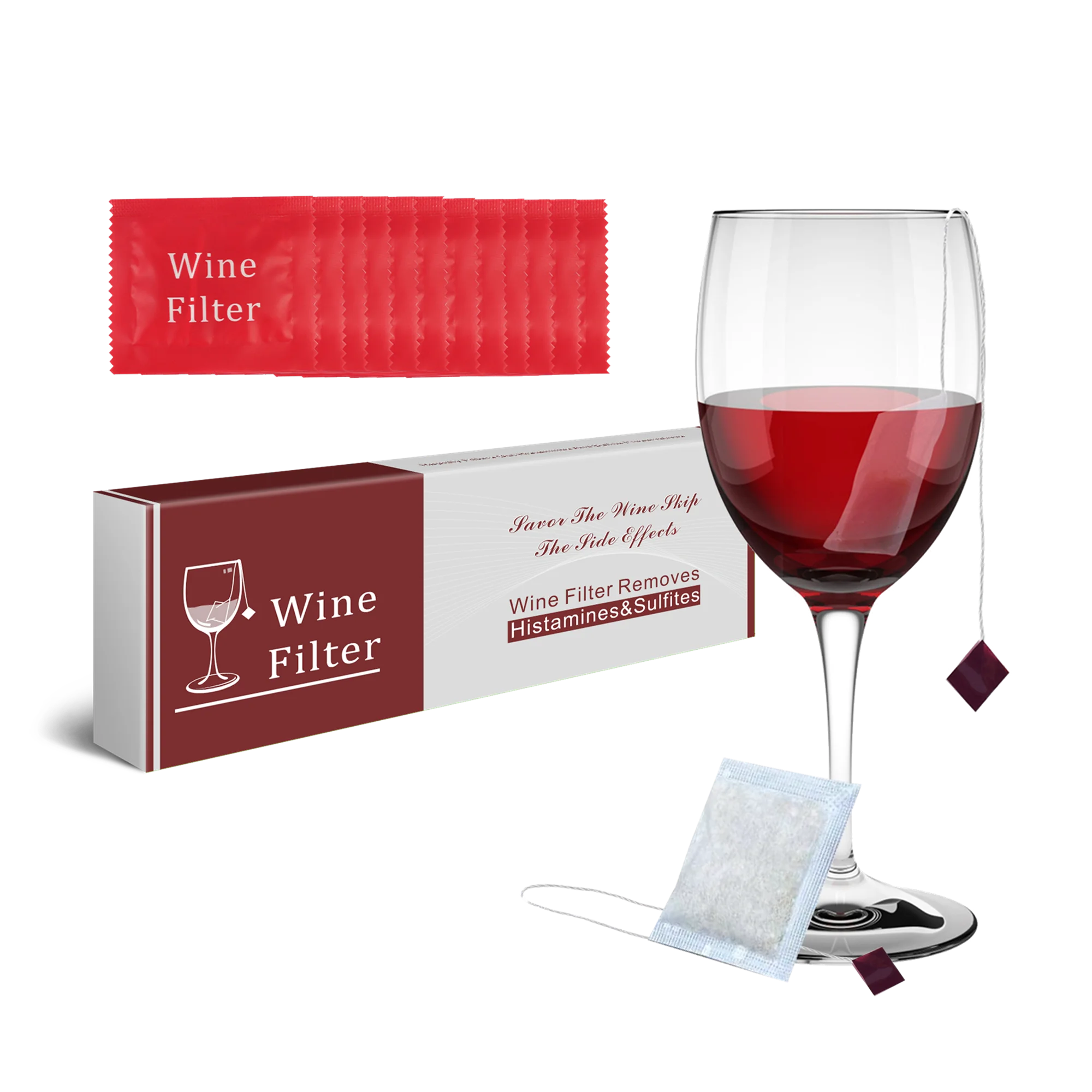 Tea Filter 12 Pack Wine Sulfite Filter To Remove Sulfite And Histamine Eliminate Headaches Reduce Wine Allergies tea filter