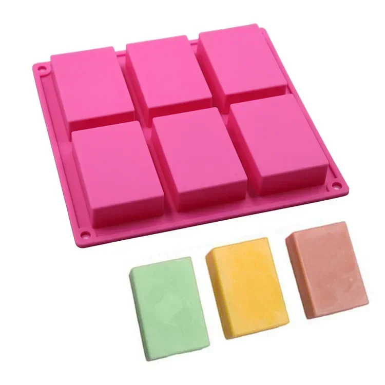 Cake Decoration Handmade Molds New DIY Handmade Rectangular Soap Silicone Cake Mold Cold Soap Mold Making Supplies