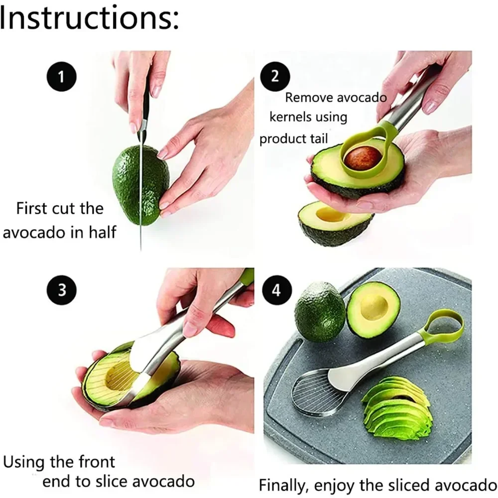 Hot Avocado Knife, Small Tool, Beef Avocado Peeler and Slicer, Efficient Kitchen Tool, Dishwasher Safety Tool for Avocado Salad