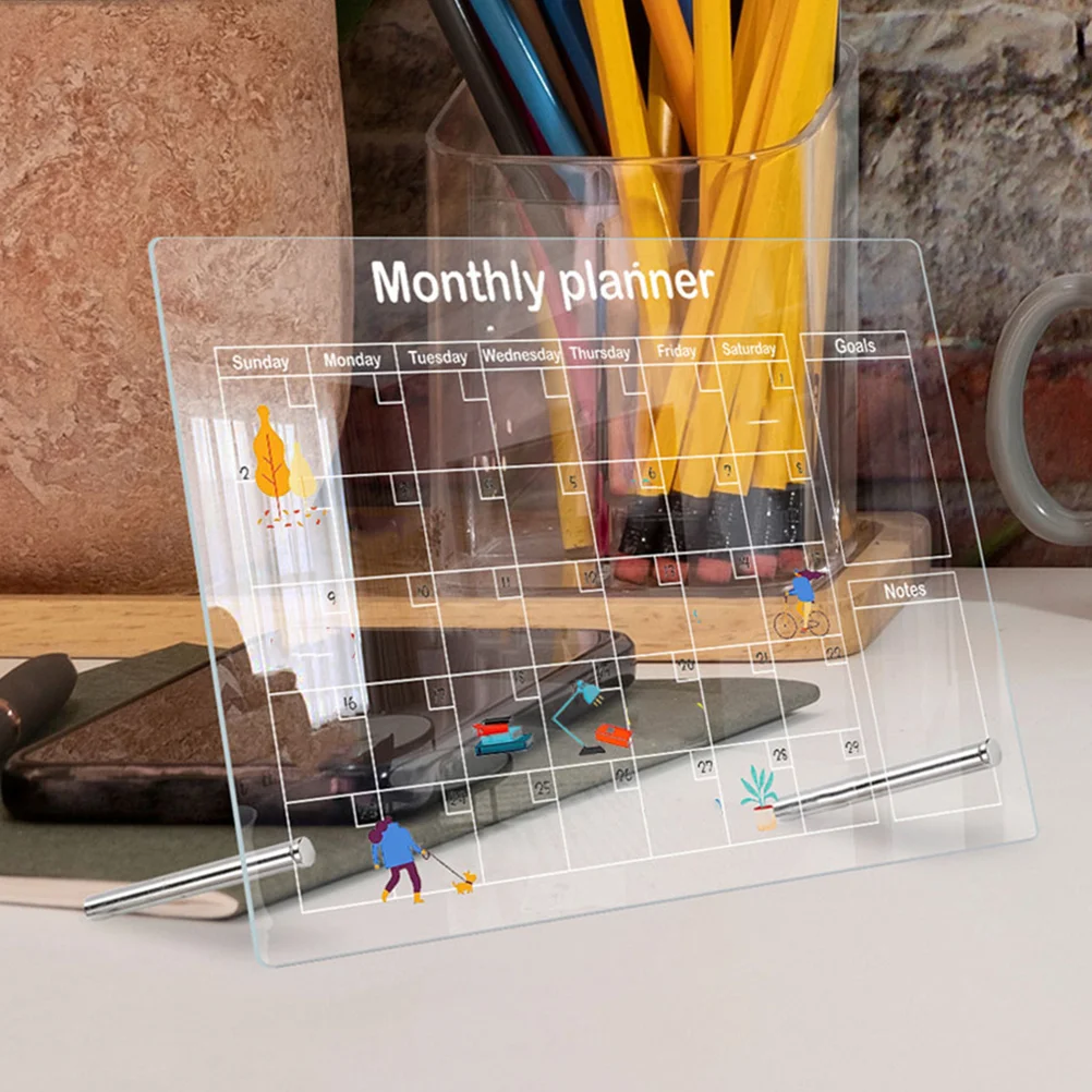 

Белая доска, белая доска, прозрачная записная книжка с подставкой, прозрачная сухая стираемая акриловая запись