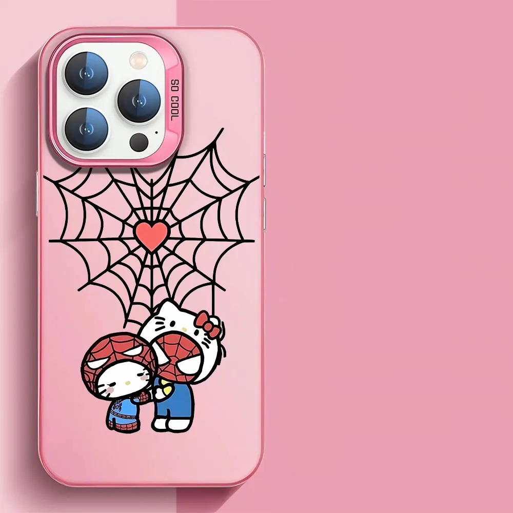 thumbnail image 1 of Funda de teléfono con estampado de Marvel Spider-Man h-hello k-kitty para iPhone 12 Pro XR 15 Pro Max XS Max X 13 11 14 Plus 13 Pro Max, 1 of 5