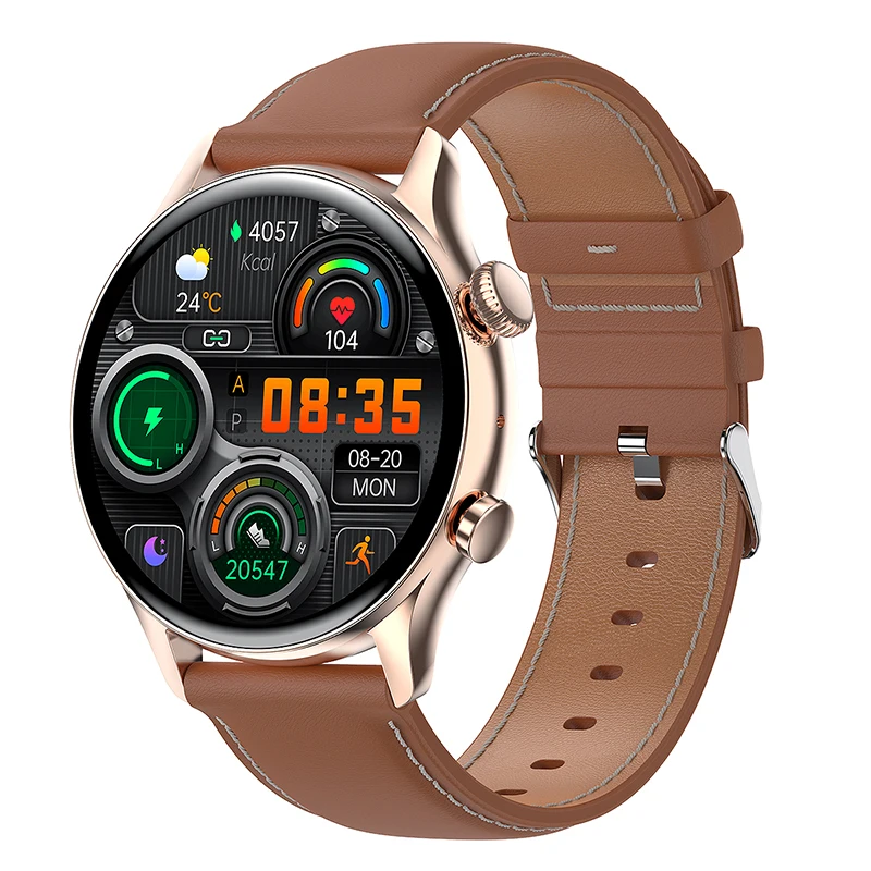 2022 New 390*390 Screen Smart Watch Women Always Display The Time Bluetooth Call Smartwatch Mens Music Player For Android iOS 