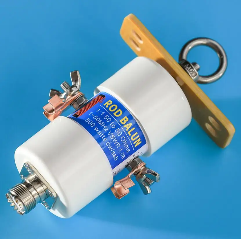 HF Balun 1-50MHz 500Watt HF Balun DIY Waterproof Antenna Balun 1:1 Voltage with UHF Female (SO-239) Connector