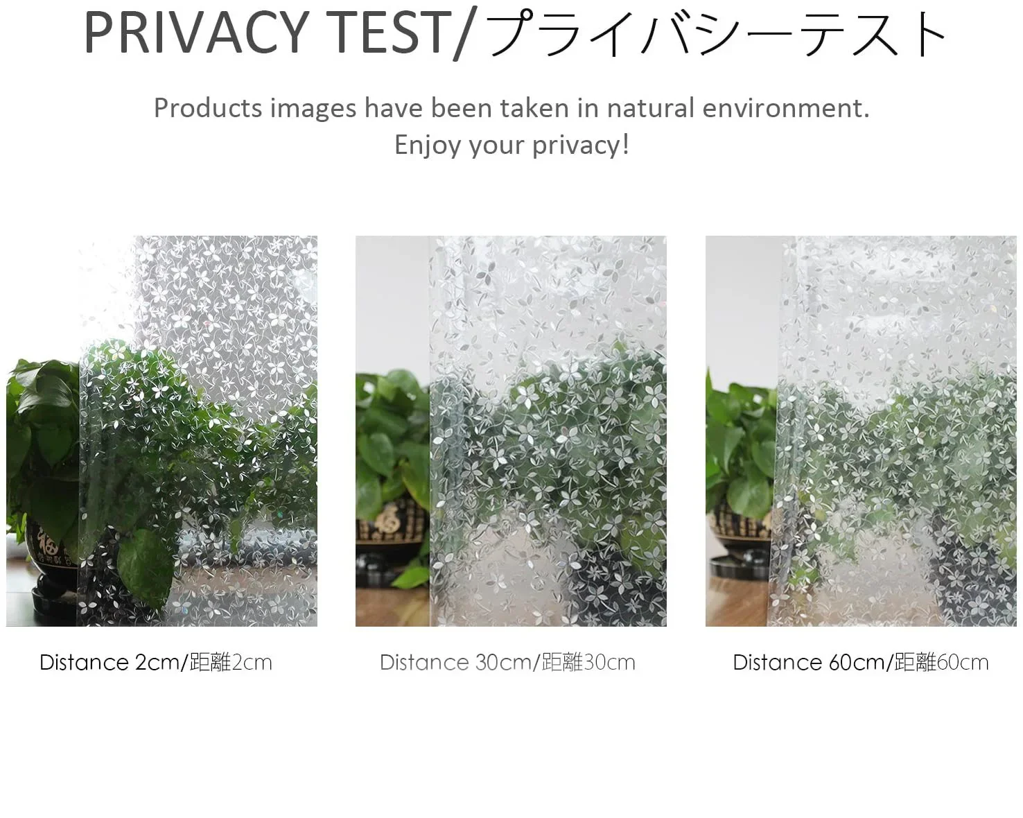 Multi-size Translucent Decorative Window Film 3D Ecology Non Toxic Static Cling Glass Film for Home Heat Control Window Sticker