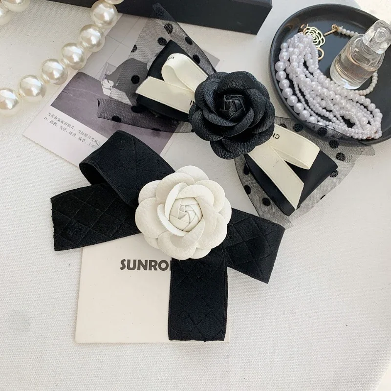 

Женский галстук-бабочка, аксессуары камелии, рубашка в стиле колледжа, корейский стиль, Кружевной Галстук-бабочка в горошек, модная винтажная многослойная заколка-бабочка