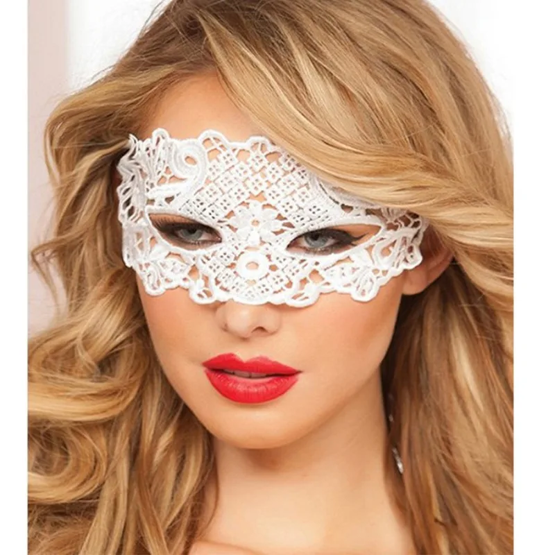 Festival Party Lace mask white amorphous mask hollow sexy party dance nightclub eye mask