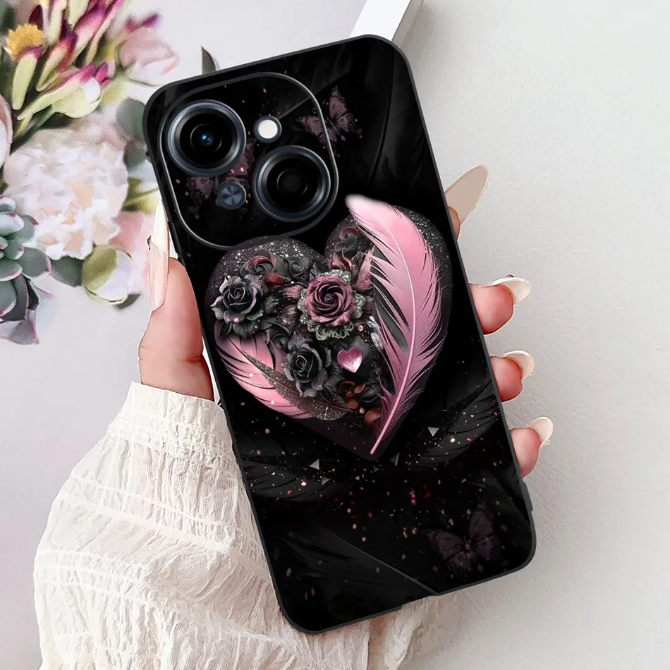 Fashion Cool Pattern Black Silicone Soft Phone Case