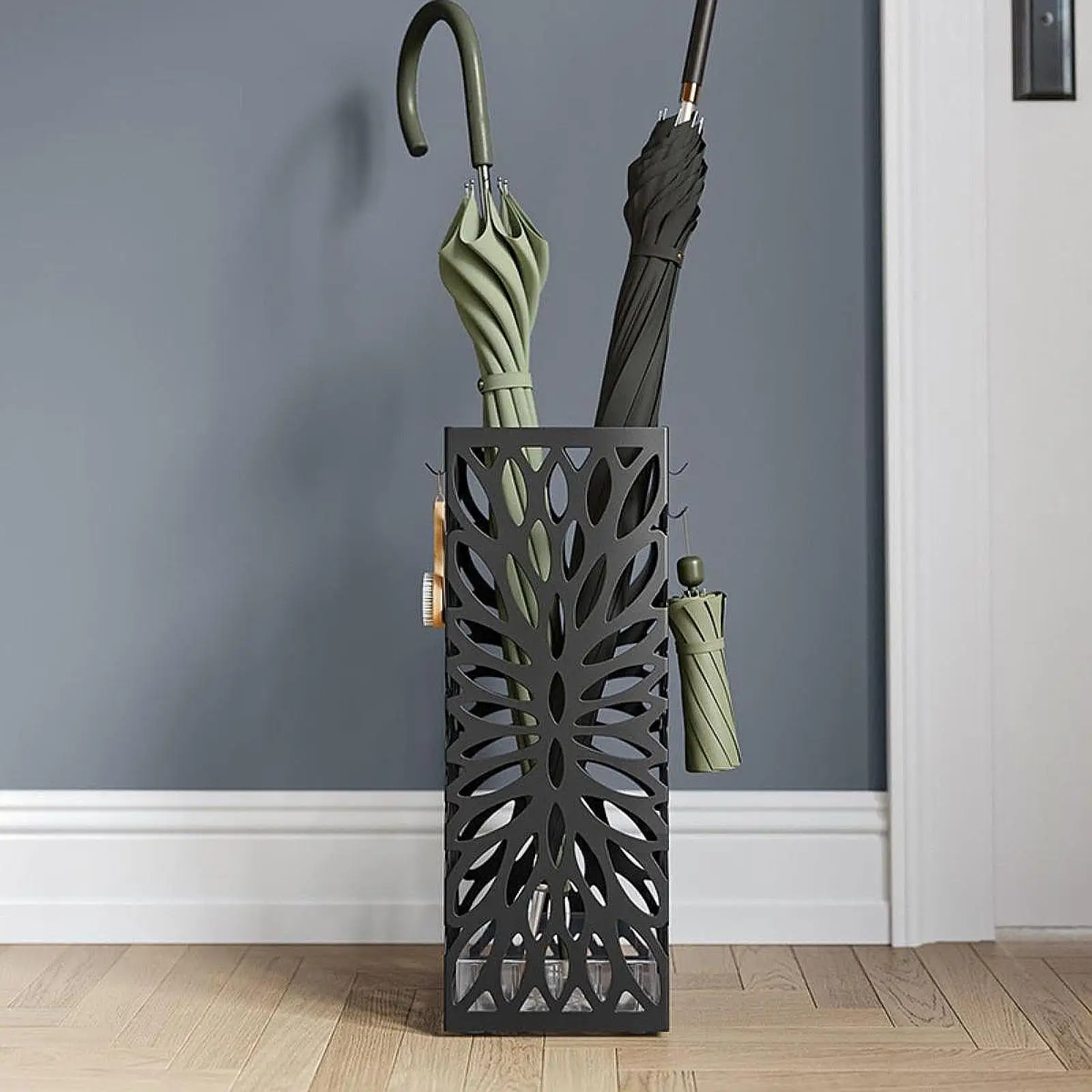 Umbrella Stand Hollow Convenient Square Organizer for Doorway Canes Hallway