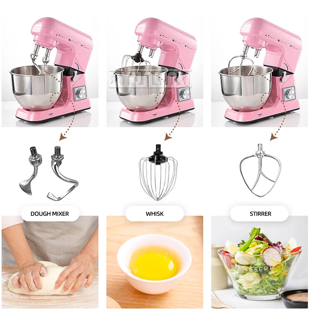 1000W Electric Stand Dough Mixer Household Kitchen Double Knife Electric Food Mixer Automatic Dough Mixer 3