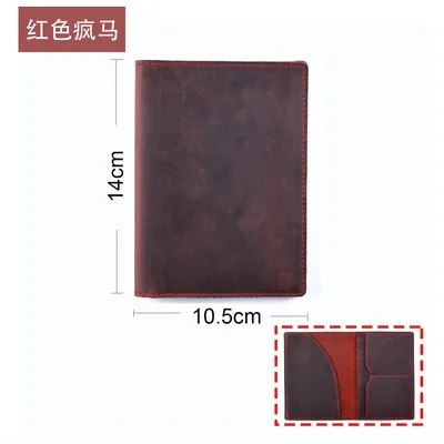 Customizable Cowhide Leather Passport Holder with Air Ticket Slot
