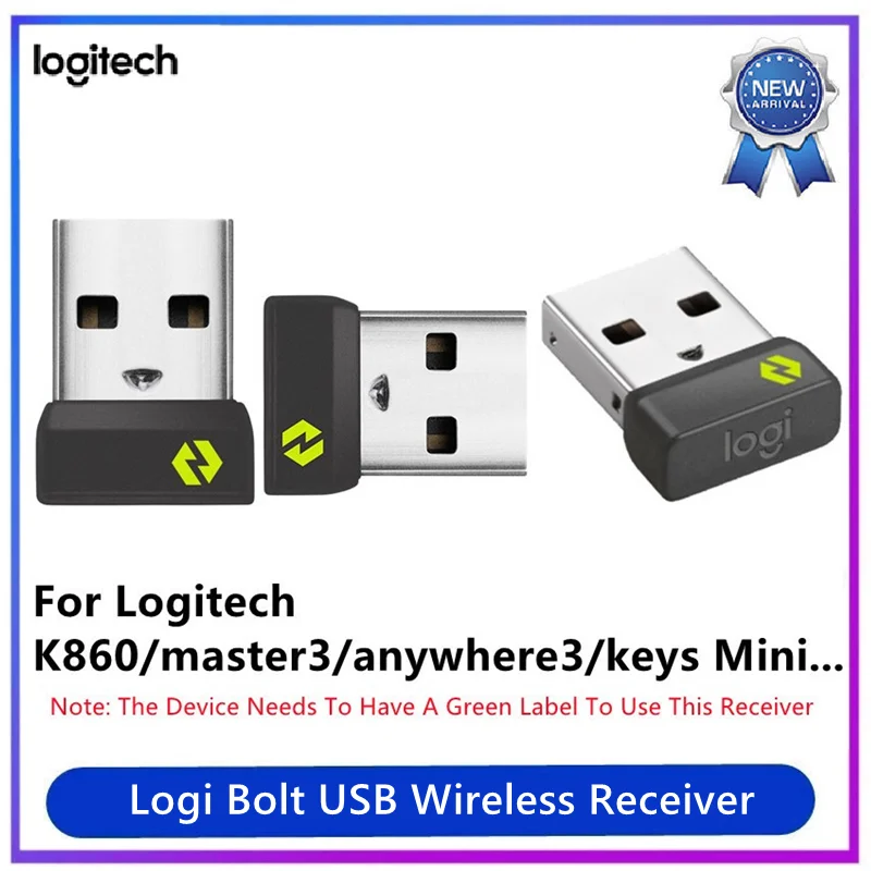 Logitech-logiボルト用のオリジナルの新しいUSBワイヤレスレシーバー,マルチコンピューター用の取り外し可能なオーディオデバイス,100%