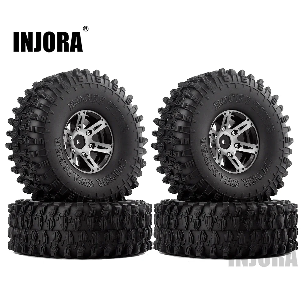 INJORA     1.9  Ÿ̾ Ʈ, 1/10 RC ũѷ ׽þ SCX10 90046 RC ڵ ǰ, 1.9 ġ, 4 