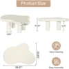 White Cloud Coffee Table, Cute End Modern Coffee Table, Cartoon Coffee Table, Cream White 3