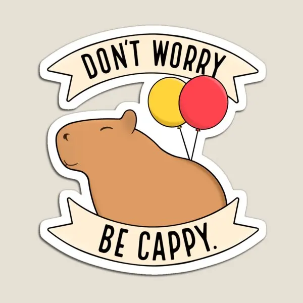 

Do Not Worry Be Cappy Magnet Kids Decor Children Magnetic Cute Colorful Funny Stickers Home Refrigerator Holder Toy Baby