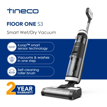 Tineco 플로어 원 S3 진공 청소기, 스마트 워셔, 바닥 무선 습식 건식 걸레, 무선 셀프 클리닝 가전 제품