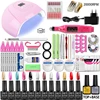 Manicure Set Extension Nail Gel Set Acrylic Quick Extension UV Gel Nail Polish Soak Off LED Varnish Base Gel Top Coat Nail Kit 2