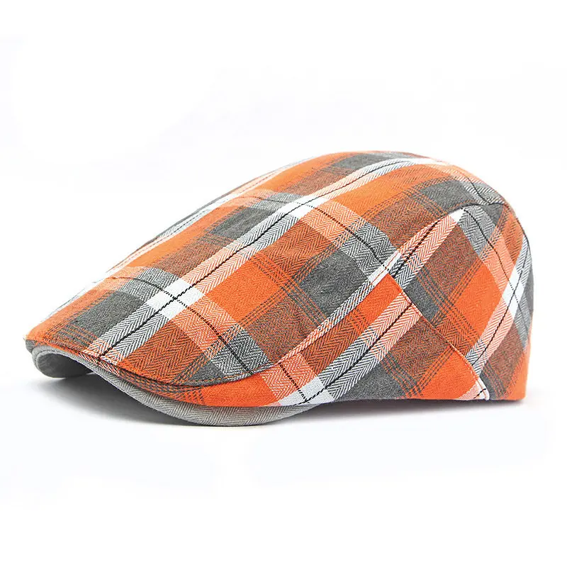 Four Seasons Polyester Print Newsboy Caps Flat Peaked Cap Men and Women Painter Beret Hats 135 beret hat newsboy cap newsboy hat