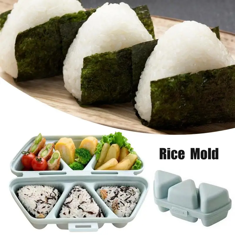 창의적인 삼각 라이스 몰드 주방 스시 라이스 볼 메이커, AlgaNori Onigiri 몰드 스시 만들기 키트, 도시락 액세서리, BPAfree