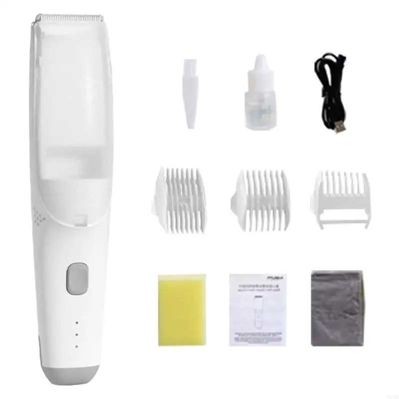 Kids Electric Hair Trimmer Baby Hair Trimmer USB Rechargeable Cordless Haircut Machine Vacuum