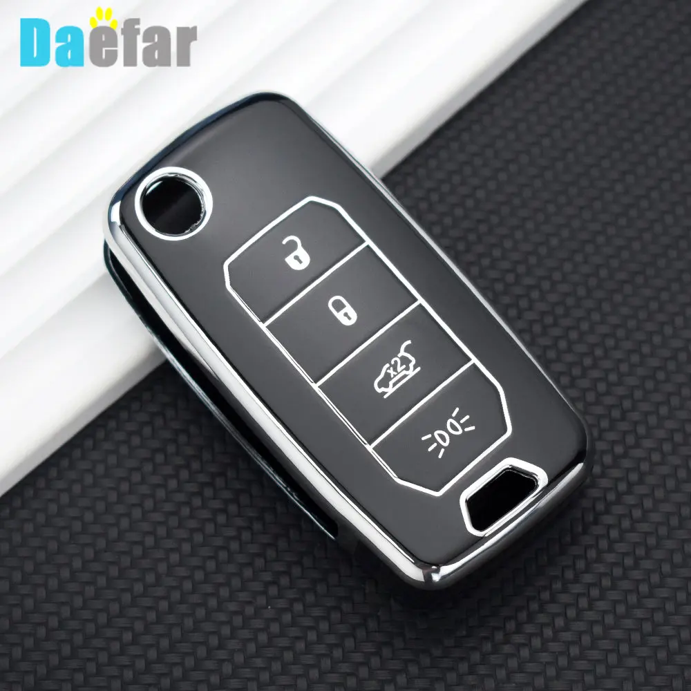TPU Remote Car Key Case Cover Keychain for Jeep Cherokee Renegade Grand for Dodge Ram Charger 1500 Challenger Chrysler 300C Jour