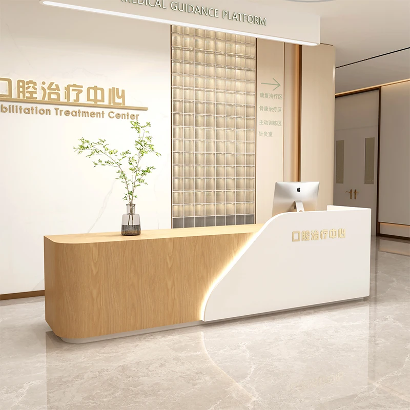 Beauty Salon Bar Counter Reception Desk Hair Salon Storage Podium Church Pulpit Help Center Office Furniture Receptionsdisk FYRD
