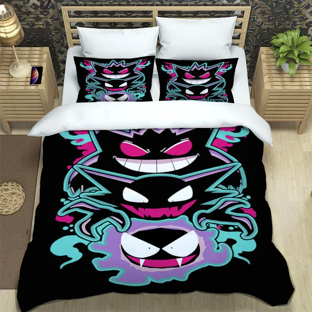 3D Pokémon Cute Gengar Bedding Sets exquisite bed supplies set