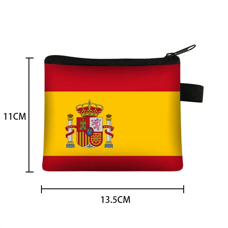 National Flag Print Coin Purses Algeria Spain Haiti Israel Women Wallet Saudi Arabia Men Purse Small Handbag Money Coin Bags coin purse women wallet coin wallet