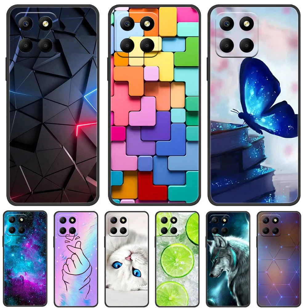 For Honor X8 5G X6 Case Animals TPU Soft Silicone Back Cover Case For  Huawei Honor X8 5G Funda Honor X6 HonorX6 Cat Wolf Coque
