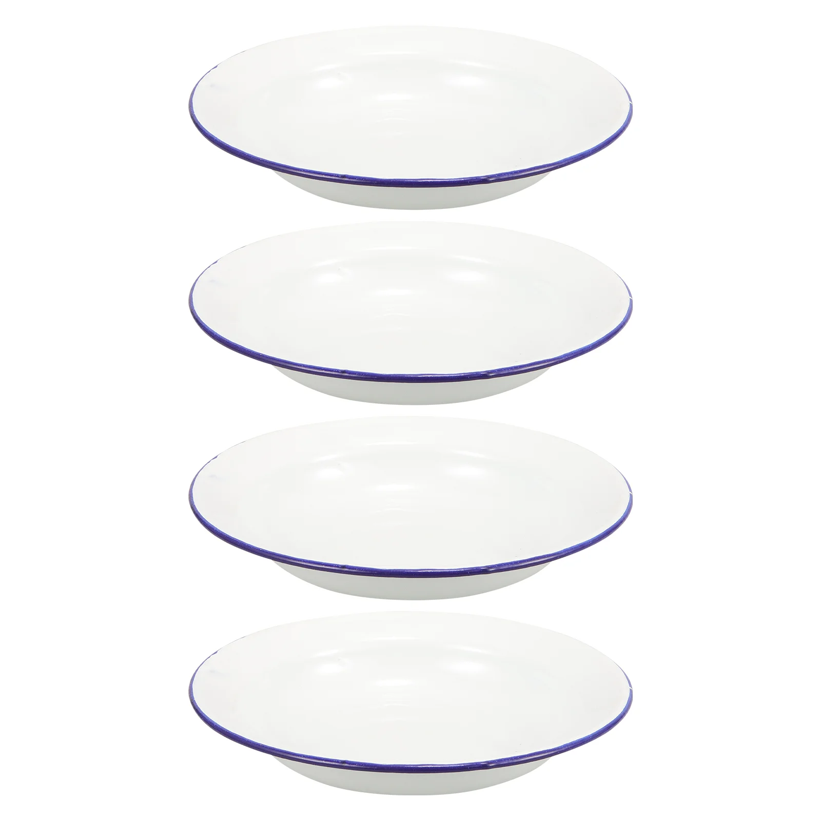 4 Pcs Serving Utensils Enamel Plate Retro Style Fruits Plates Bone Disc Hotel Food Dish appetizer plates vegetable plate