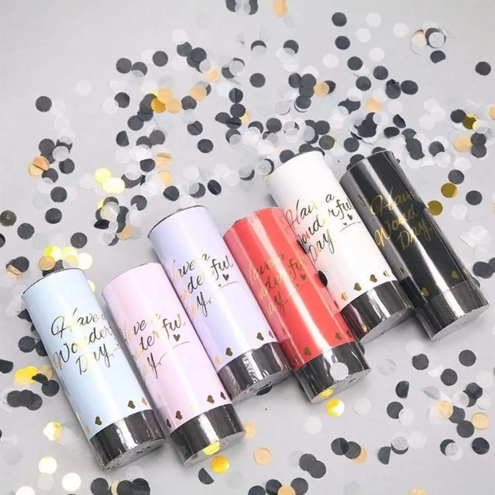 Festive Confetti Cannon Air Compressed Poppers Bridal Wedding Confetti Tube Birthday Party Christmas Decor Supplies